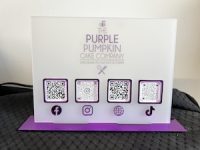 A5/A4 Landscape Social Media Sign - Frosted & Mirrored