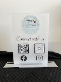 A5/A4 Portrait Social Media Sign - Frosted & Mirrored - Image 4