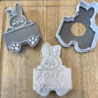 Easter Bunny Split for Name Embosser & Cutter Set - Outie - Image 3